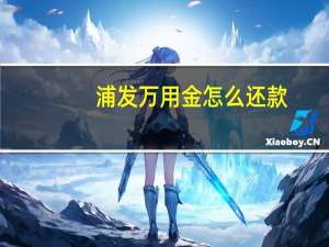浦发万用金怎么还款