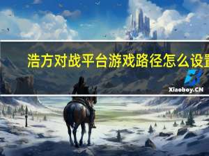 浩方对战平台游戏路径怎么设置（浩方对战平台怎么用）
