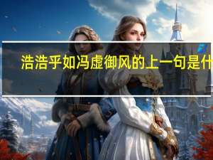 浩浩乎如冯虚御风的上一句是什么