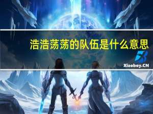 浩浩荡荡的队伍是什么意思