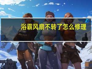 浴霸风扇不转了怎么修理