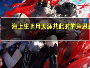 海上生明月天涯共此时的意思是（海上生明月天涯共此时的意思是什么）