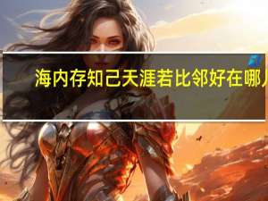 海内存知己天涯若比邻好在哪儿（海内存知己天涯若比邻好在哪里）
