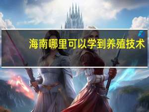 海南哪里可以学到养殖技术