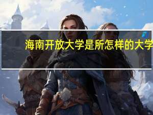 海南开放大学是所怎样的大学