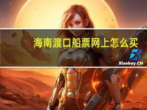 海南渡口船票网上怎么买