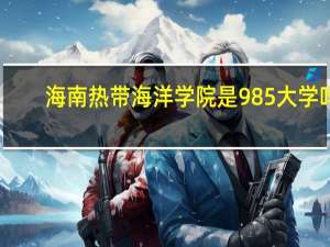 海南热带海洋学院是985大学吗