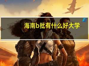 海南b批有什么好大学