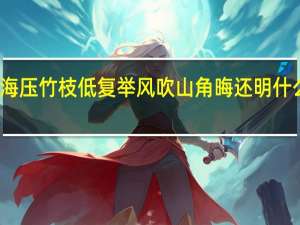 海压竹枝低复举风吹山角晦还明什么意思