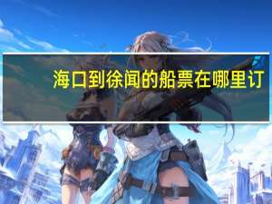 海口到徐闻的船票在哪里订