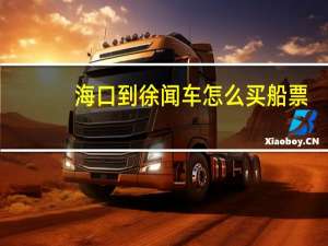 海口到徐闻车怎么买船票