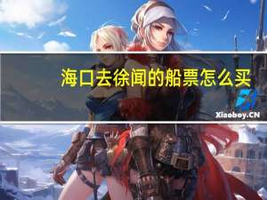 海口去徐闻的船票怎么买