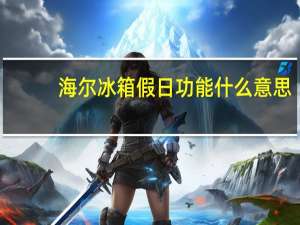 海尔冰箱假日功能什么意思