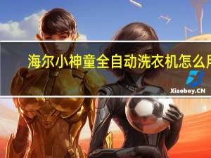 海尔小神童全自动洗衣机怎么用