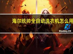 海尔统帅全自动洗衣机怎么用