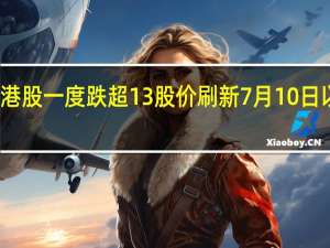 海底捞港股一度跌超13%股价刷新7月10日以来盘中新低