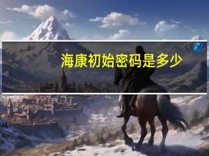 海康初始密码是多少