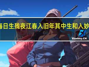 海日生残夜江春入旧年其中生和入妙在何处