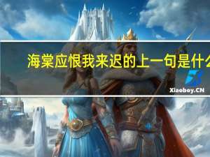 海棠应恨我来迟的上一句是什么