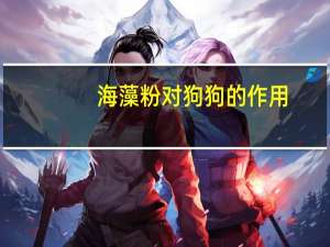 海藻粉对狗狗的作用