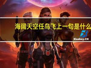 海阔天空任鸟飞上一句是什么