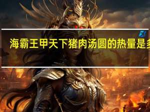海霸王 甲天下 猪肉汤圆的热量是多少