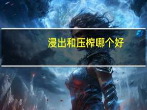 浸出和压榨哪个好