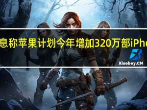 消息称苹果计划今年增加320万部iPhone产量