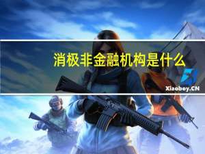 消极非金融机构是什么