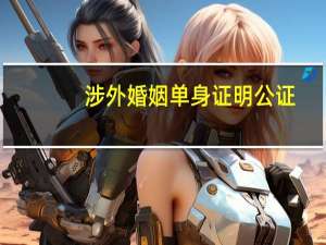 涉外婚姻单身证明公证