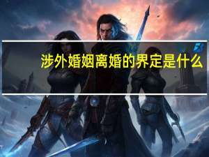 涉外婚姻离婚的界定是什么