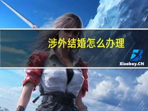 涉外结婚怎么办理