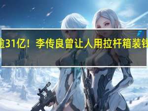 涉案逾31亿！李传良曾让人用拉杆箱装钱500万转移