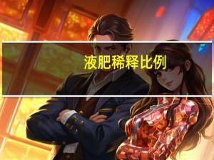 液肥稀释比例
