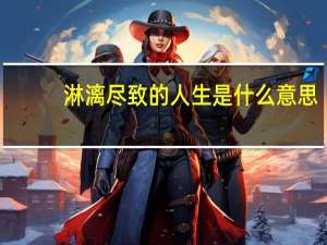 淋漓尽致的人生是什么意思（淋漓尽致的意思）