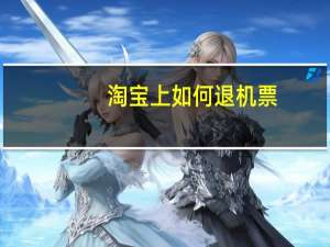 淘宝上如何退机票