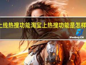 淘宝上线热搜功能 淘宝上热搜功能是怎样的什么内容
