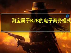 淘宝属于B2B的电子商务模式