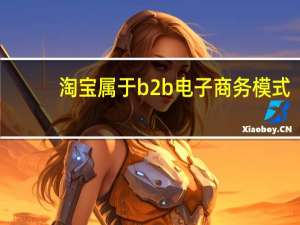 淘宝属于b2b电子商务模式