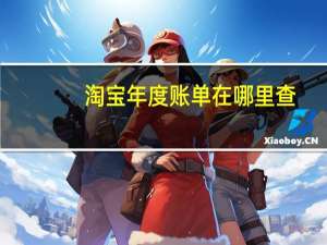 淘宝年度账单在哪里查（淘宝年度账单）