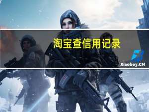 淘宝查信用记录（淘宝查信用）