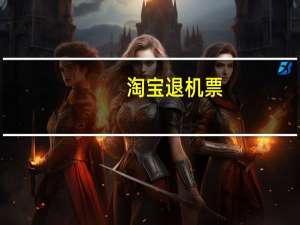淘宝退机票