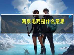 淘系电商是什么意思