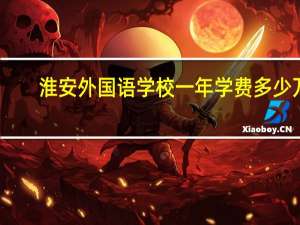 淮安外国语学校一年学费多少万