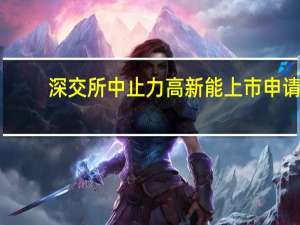 深交所中止力高新能上市申请