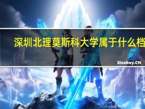 深圳北理莫斯科大学属于什么档次