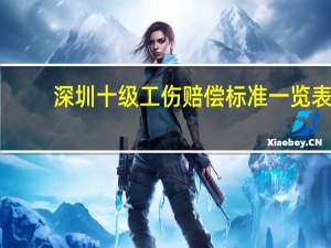 深圳十级工伤赔偿标准一览表