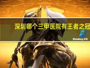 深圳哪个三甲医院有王者之冠，深圳有哪些三甲医院