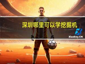 深圳哪里可以学挖掘机