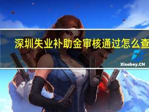 深圳失业补助金审核通过怎么查询